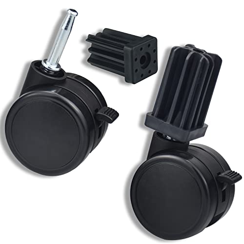 Caster Wheel Gas Grill Compatible with Weber 6414 Grill Wheels, for Weber Genesis Grill Wheel Caster Replacement Genesis 1000-500 Series, Performer (2004 and Earlier), Includes Caster Insert (2 Pack)