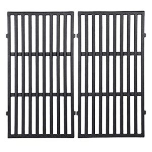 ggc 19.5 inch grill grates replacement for weber 7524 7528 genesis e-310, e-320, e-330, s-310, s-320, s330, ep-310, ep-320, ep-330, 2 pcs cast iron cooking grid (19.5" x12.9" x0.5")