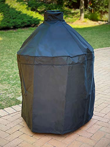 TUFFDURA Grill Cover for Big Green Egg, Kamado Joe and Char-Griller Akorn - Fade Resistant Waterproof Fabric