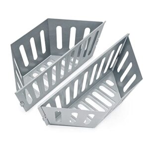stanbroil charcoal grill basket holders - set of 2 stainless steel bbq grilling accessories replacement for weber 22" and 26" charcoal grills