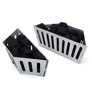 Stanbroil Charcoal Grill Basket Holders - Set of 2 Stainless Steel BBQ Grilling Accessories Replacement for Weber 22" and 26" Charcoal Grills