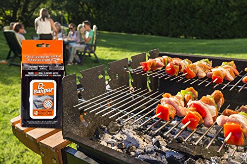 Proud Grill Company Q-Swiper Grill Cleaning Wipes - 40 Count. Bristle Free and Wire Free Grill Cleaner. Use with Q-Swiper Grill Brush (Sold Separately)