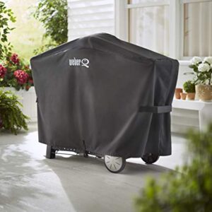 Weber Q 2000 and 3000 Series with Cart Grill Cover, Heavy Duty and Waterproof, Fits Grill Widths Up To 50 Inches