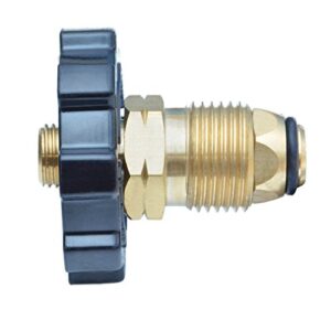 onlyfire 5041 soft nose pol propane gas fitting adapter with excess flow x 1/4 inch male pipe thread, brass