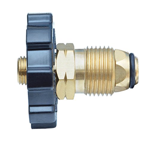 Onlyfire 5041 Soft Nose POL Propane Gas Fitting Adapter with Excess Flow X 1/4 Inch Male Pipe Thread, Brass