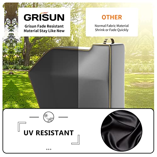 Grisun Grill Cover for Masterbuilt 800/560 Gravity Series Digital Charcoal Smoker Grills, 1680D UV-Resistant Waterproof Grill Cover, Replacement for Masterbuilt MB20080221, Pull Strings for fix, Black