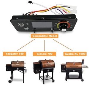 Upgraded Thermostat Kit Control Board Replacement for Pit boss Wood Pellet Grill Tailgater P7-340/Lexington P7-540/Classic P7-700/Austin XL P7-1000/440FBI Matte Black