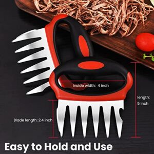 LSENLTY Meat Shredder Claws, BBQ Claws for Shredding Meat, Dishwasher Safe Meat Shredder Tool, Heavy Duty 304 Stainless Steel Pulled Pork Shredder Claw with Bottle Opener for BBQ, Grill, Turkey