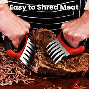 LSENLTY Meat Shredder Claws, BBQ Claws for Shredding Meat, Dishwasher Safe Meat Shredder Tool, Heavy Duty 304 Stainless Steel Pulled Pork Shredder Claw with Bottle Opener for BBQ, Grill, Turkey