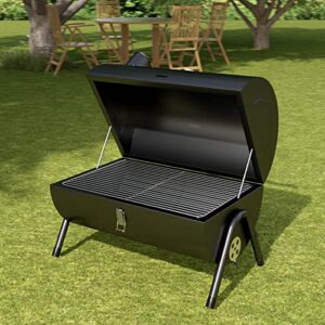 JJ JUJIN Portable Charcoal Grill Mini BBQ Grill for Outdoor Cooking, Camping and Picnic Black