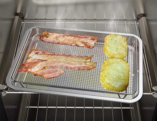 only fire Stainless Steel Baking Sheet with Rack Roasting Pans for Smokers and Pellet Grills Great Kitchen Baking Accessories