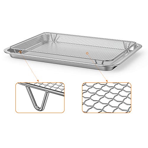 only fire Stainless Steel Baking Sheet with Rack Roasting Pans for Smokers and Pellet Grills Great Kitchen Baking Accessories