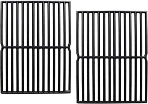 hongso 7522 7521 15" cast iron grill grates replacement for weber genesis silver a, spirit 500, spirit e-210, spirit s-210 gas grill (with side-mounted control panels), 7523, 65904, 65905, pcg522