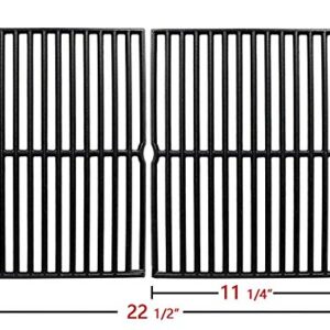 Hongso 7522 7521 15" Cast Iron Grill Grates Replacement for Weber Genesis Silver A, Spirit 500, Spirit E-210, Spirit S-210 Gas Grill (with Side-Mounted Control Panels), 7523, 65904, 65905, PCG522