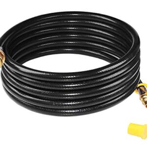 DOZYANT 12 Feet 1/4" Quick Connect RV Propane Hose Converter Replacement for 1 lb Throwaway Bottle Connects 1 LB Bulk Portable Appliance to RV 1/4" Female Quick Disconnect