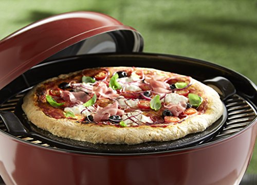 Emile Henry Made in France Flame Top Pizza Stone, Black. Perfect for Pizzas or Breads. In the Oven, On Top of the BBQ. Safe up to 750 degrees F. 100% Natural Clay, Glazed Surface. Easy to Clean.