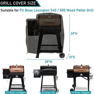 ZJYWSCH Grill Cover for Pit Boss Lexington 540 500 Wood Pellet Grill PB500LX1 PB500LXW1 Pit Boss 340 Tailgater Heavy Duty Pit Boss Lexington Grill Cover Outdoor Waterproof