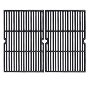 ggc 19 1/4 inch grill grate replacement for charmglow bbq grillware nexgrill weber jenn-air others, 2 pcs porcelain coated cast iron cooking grid (12 3/8" x 19 1/4" for each)