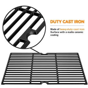 GGC 19 1/4 Inch Grill Grate Replacement for Charmglow BBQ Grillware Nexgrill Weber Jenn-Air Others, 2 PCS Porcelain Coated Cast Iron Cooking Grid (12 3/8" x 19 1/4" for Each)