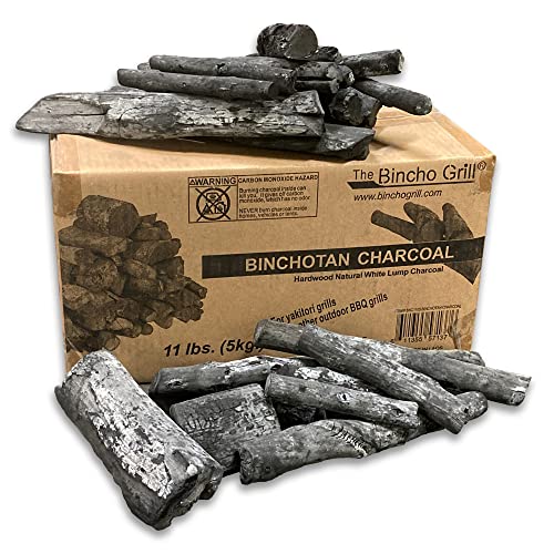 The Bincho Grill Binchotan Charcoal for Japanese BBQ 11lbs. Premium Hardwood High-Grade for Yakitori