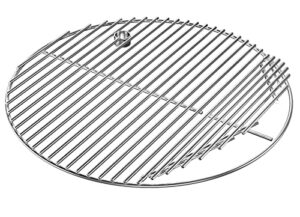 qulimetal 19.5" 304 stainless steel round cooking grid grate for akorn kamado ceramic grill, pit boss k24, louisiana grills k24, char-griller 16620