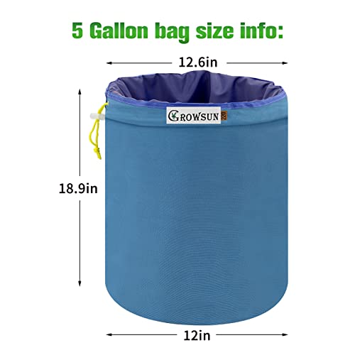 Growsun 5 gallon 8-bag Herbal Ice Bubble Hash Bag Essence Extractor Kit, Free Carrying Bag & Pressing Screen Included