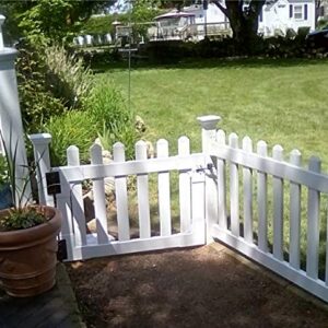 Zippity Outdoor Products ZP19004 Newport Vinyl Picket Unassembled Gate, 33-1/2"H x 42"W, White