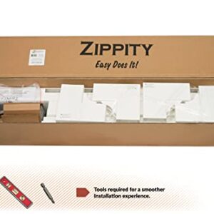 Zippity Outdoor Products ZP19004 Newport Vinyl Picket Unassembled Gate, 33-1/2"H x 42"W, White