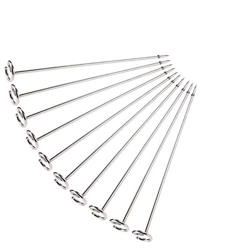 Stainless Steel Grill Kebab Skewers for Ninja Foodi AG300, AG300C, AG301, AG301C, AG302, AG400, IG301A (10 Pieces)