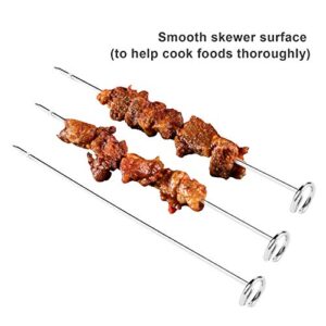 Stainless Steel Grill Kebab Skewers for Ninja Foodi AG300, AG300C, AG301, AG301C, AG302, AG400, IG301A (10 Pieces)