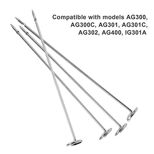 Stainless Steel Grill Kebab Skewers for Ninja Foodi AG300, AG300C, AG301, AG301C, AG302, AG400, IG301A (10 Pieces)