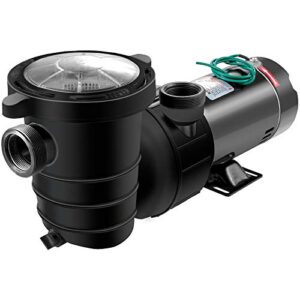 vevor 115v 1.5 hp pool pump, 1100w swimming pool pump in/abovrground single speed, max 4980 gph, pump motor with strainer basket, 1.5" npt inlet/outlet, 6.6 ft cord
