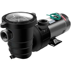 VEVOR 115V 1.5 HP Pool Pump, 1100W Swimming Pool Pump In/Abovrground Single Speed, Max 4980 GPH, Pump Motor with Strainer Basket, 1.5" NPT Inlet/Outlet, 6.6 ft Cord