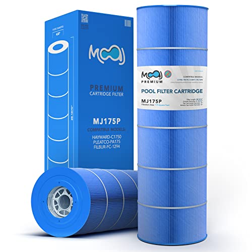 MOAJ Premium Pool Filter Replaces Hayward CX1750RE, StarClear Plus C1750, PA175, Sta-Rite PXC175, Filbur FC-1294, Unicel C-8417, Waterway PCCF-175, 817-0175 | 28 3/16" x 8 15/16" | Asepsis-Infused