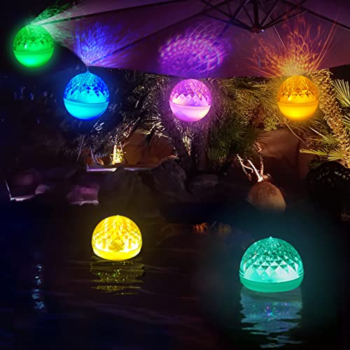 Floating Pool Lights, Solar Pool Lights That Float, Light up Led Pool Balls lights with 3 Modes of Changing Colors, Hangable Pool Glow Balls for Swimming Pool, Pond, Waterproof Pool Accessories-2pcs