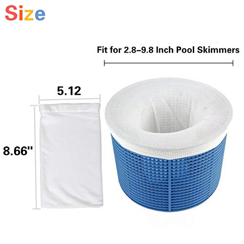 VIHOME Pool Filter Socks, 30-Pack of Pool Skimmer Socks - Perfect Savers for Filters, Baskets and Skimmers Cleans Debris