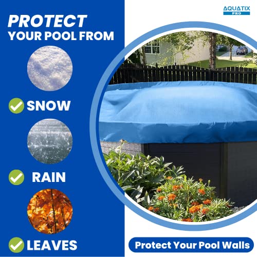 Aquatix Pro Pool Pillows for Above Ground Pools, 4 x 8 ft Closing Winter Kit with 100ft Rope, Super Thick 0.4mm PVC Swimming Pool Cover Air Pillow, Cold-Resistant Winterizing Ice Equalizer