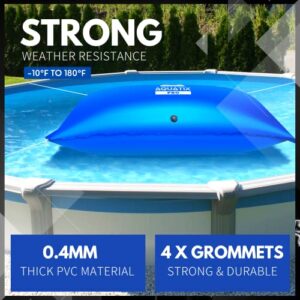 Aquatix Pro Pool Pillows for Above Ground Pools, 4 x 8 ft Closing Winter Kit with 100ft Rope, Super Thick 0.4mm PVC Swimming Pool Cover Air Pillow, Cold-Resistant Winterizing Ice Equalizer