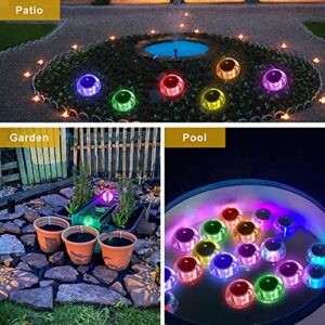 Eletorot Floating Pool Lights Solar Powered, 4pcs Solar Pool Lights That Float for Swimming Pool with 7 Color Changing, 3.15inch Small Pool Pond Decor, Above Ground Pool Accessories