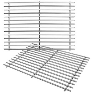 lineslife 17.3" cooking grill grate for weber genesis, stainless steel gas grill grid replacement for outdoor, camping, bbq, 2pc