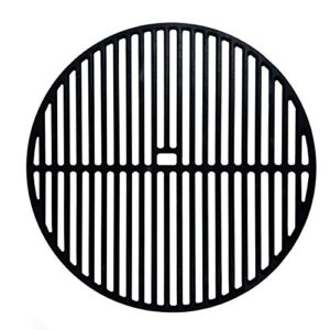 bbqstar 18-inch round matte cast-iron grill cooking grate for large big green egg, kamado joe classic joe and other 18-inch kamado charcoal grills