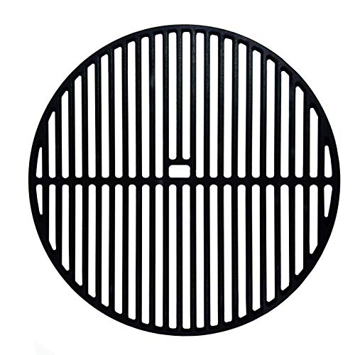 BBQSTAR 18-inch Round Matte Cast-Iron Grill Cooking Grate for Large Big Green Egg, Kamado Joe Classic Joe And Other 18-Inch Kamado Charcoal Grills