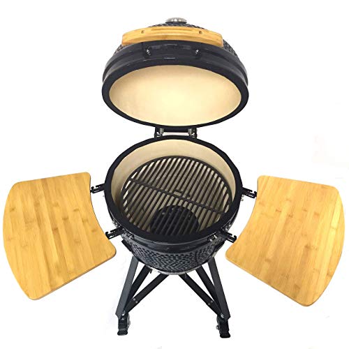 BBQSTAR 18-inch Round Matte Cast-Iron Grill Cooking Grate for Large Big Green Egg, Kamado Joe Classic Joe And Other 18-Inch Kamado Charcoal Grills