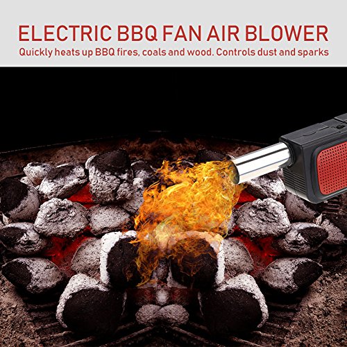 GLOGLOW BBQ Blower Portable Handheld Electric Barbecue Fan Air Blower for Outdoor Camping Picnic Grill Cooking Tool