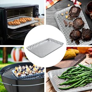 Grilling Corner 10-Pack Disposable Grill Pans for Outdoor Grill/BBQ Broiler Pans/Grilling Trays/Grill Drip Pan/Tray Liner,Prevents Food from Falling into The Grill or Sticking to The Grate