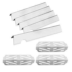 rejekar flavorizer bars and heat deflector for weber genesis ii 300 series gas grills and genesis ii lx/e/s-240 grills, 66032/66795/67095 & 66040 stainless steel replacement parts for weber