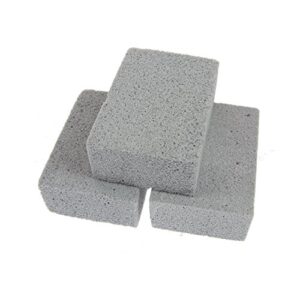 aoutdoor gray pumice grill stone brick cleaner for cleaning grills pans,pack of 3