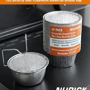 NUPICK 40 Pack Grease Cup Compatible with Char-Broil/Kenmore Outdoor Grills