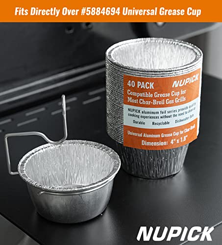 NUPICK 40 Pack Grease Cup Compatible with Char-Broil/Kenmore Outdoor Grills