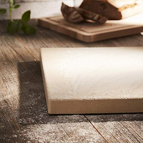 Pizza Stone, Engineered Tuff Cordierite Durable, Heavy Duty Ceramic, Baking Stone, Pizza Pan, Perfect for Oven, BBQ and Grill, Thermal Shock Resistant, Durable and Safe, 15x12 Inch Rectangular